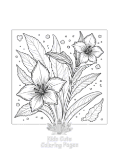 Flowers coloring page for classroom activities