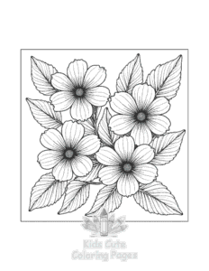 Free Flowers coloring pages to print at home