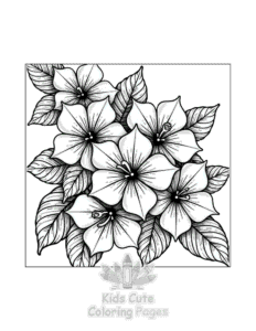Free Flowers coloring pages to print at home