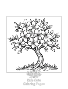 Free printable Flowers coloring page for kids