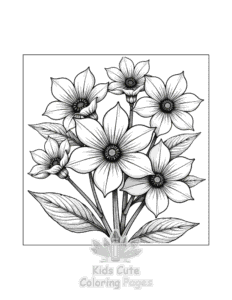 Free Flowers coloring pages to print at home
