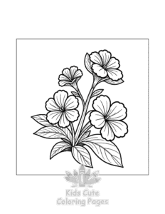 Flowers coloring page for classroom activities