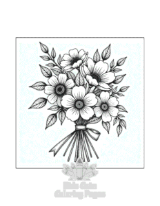 Easy Flowers coloring sheet for young children