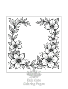 Flowers coloring page for boys, printable at home