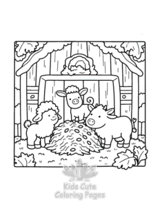Fluffy Hygge Cozy Fall coloring page for classroom activities