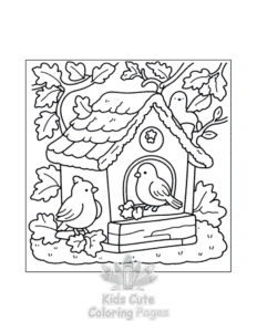 Free printable Fluffy Hygge Cozy Fall coloring page for kids