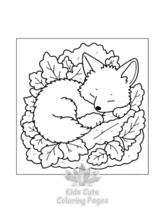 Printable Fluffy Hygge Cozy Fall coloring sheet for preschoolers