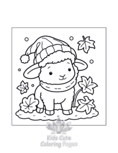 Fluffy Hygge Cozy Fall coloring page for classroom activities