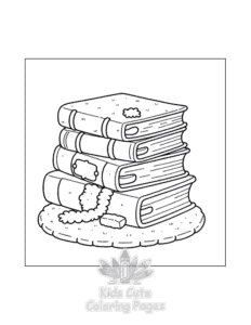 Easy Fluffy Hygge Cozy Fall coloring sheet for young children