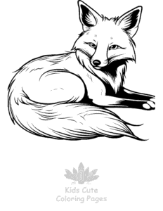Printable Fox coloring sheet for preschoolers