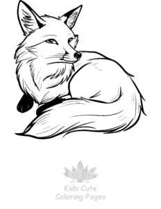 Fox coloring page for classroom activities