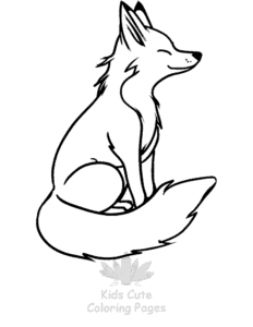 Fox coloring page for boys, printable at home