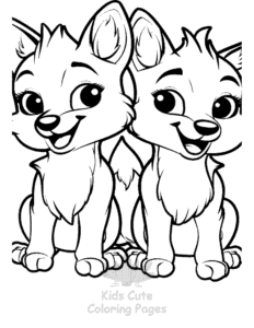 Simple Fox coloring page for toddlers