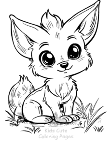 Easy Fox coloring sheet for young children