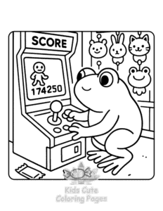 Frog Days coloring page for boys, printable at home