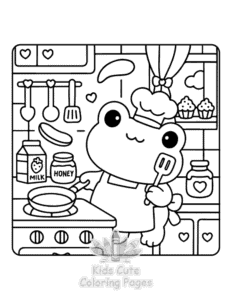 Frog Days coloring page for girls, free to print