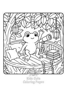 Free Frog Days coloring pages to print at home
