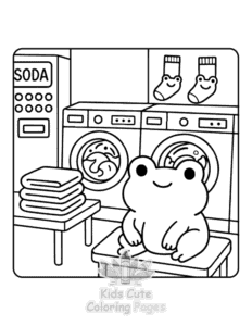 Easy Frog Days coloring sheet for young children