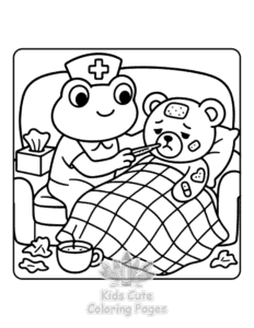 Simple Frog Days coloring page for toddlers