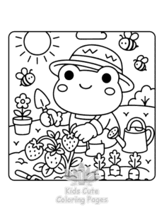 Free Frog Days coloring pages to print at home