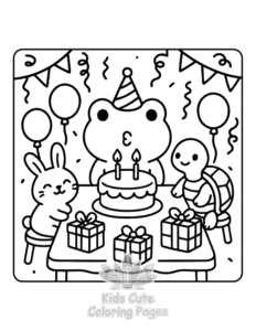 Free Frog Days coloring pages to print at home