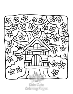 Free Garden and Tree Cozy coloring pages to print at home