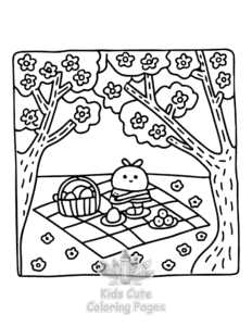 Garden and Tree Cozy coloring page for boys, printable at home