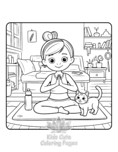 Free printable Girls Daily coloring page for kids