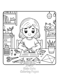Simple Girls Daily coloring page for toddlers