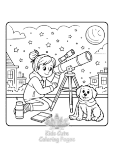 Girls Daily coloring page for classroom activities
