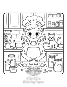 Girls Daily coloring page for classroom activities
