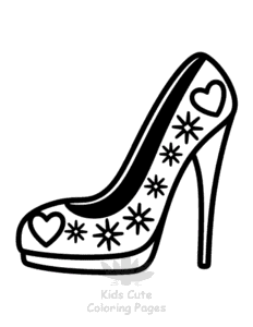 Simple Girly Things coloring page for toddlers
