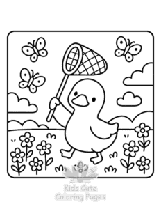 Printable Goose Summer coloring sheet for preschoolers