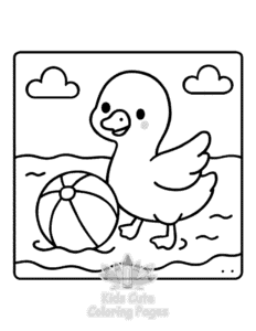 Goose Summer coloring page for boys, printable at home