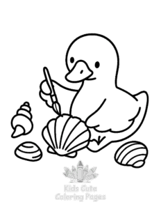 Goose Summer coloring page for classroom activities