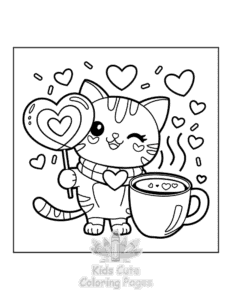 Hello Cupid coloring page for girls, free to print
