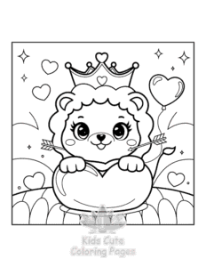 Hello Cupid coloring page for boys, printable at home