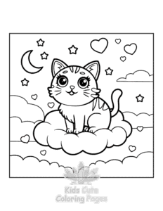 Printable Hello Cupid coloring sheet for preschoolers
