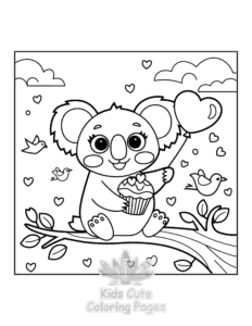 Printable Hello Cupid coloring sheet for preschoolers