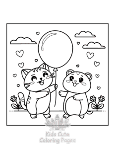 Printable Hello Cupid coloring sheet for preschoolers