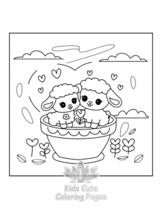 Printable Hello Cupid coloring sheet for preschoolers