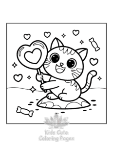 Easy Hello Cupid coloring sheet for young children