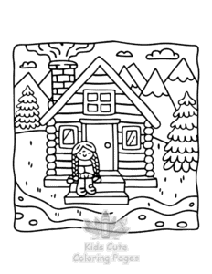 Home Sweet Home coloring page for boys, printable at home