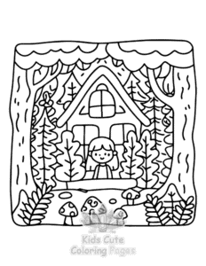 Home Sweet Home coloring page for boys, printable at home