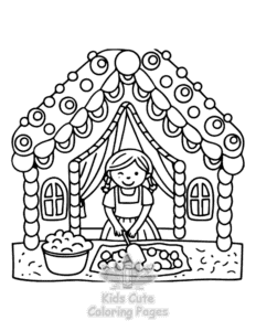Easy Home Sweet Home coloring sheet for young children