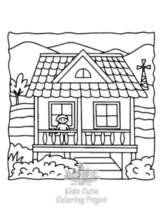 Home Sweet Home coloring page for boys, printable at home