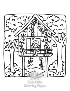 Simple Home Sweet Home coloring page for toddlers