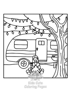 Home Sweet Home coloring page for girls, free to print