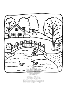 Easy Home Sweet Home coloring sheet for young children
