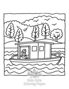 Simple Home Sweet Home coloring page for toddlers